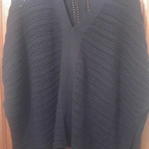 Womens GAP Crochet/Knit Poncho XXS
